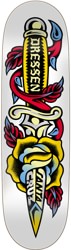 Santa Cruz Dressen Rose Dagger 8.7 Skateboard Deck - white