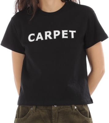 Carpet Women's Rhinestone Logo T-Shirt - black - view large