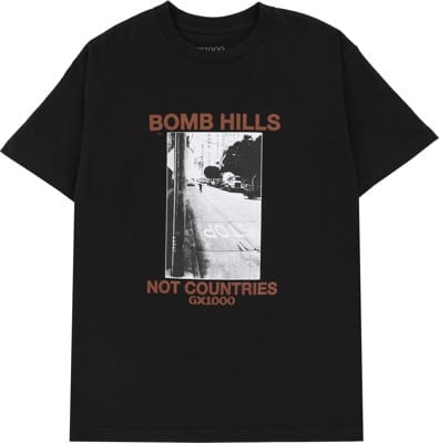 GX1000 Bomb Hills Not Countries T-Shirt - black/brown - view large