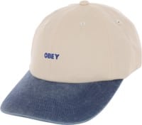 Obey 2 Tone Bold 6 Panel Strapback Hat - unbleached multi