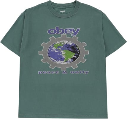 Obey Peace & Unity T-Shirt - pigement rain forest - view large