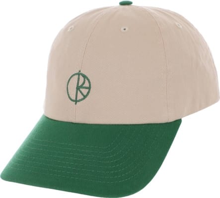 Polar Skate Co. Stroke Logo Strapback Hat - ecru/green - view large