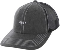 Obey Bold Pigment 6 Panel Trucker Hat - black