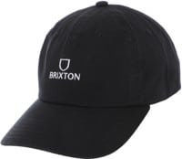 Brixton Alpha Netplus Strapback Hat - black/white rinse