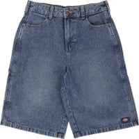 Dickies Women's Carpenter Shorts - rinsed blue fade