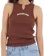 Dickies Women's V-Neck Tank - cappuccino