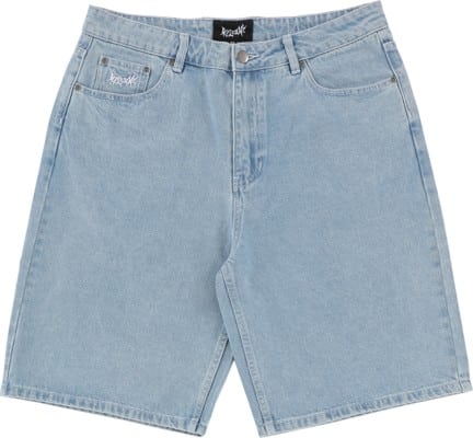 Welcome Linger Baggy Denim Shorts - washed blue - view large