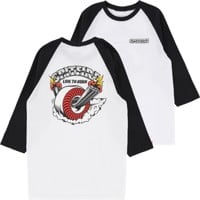 Spitfire Burnout 3/4 Sleeve T-Shirt - white/black