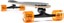 Sector 9 Wander Wings 38.0" Drop Through Complete Longboard - black trucks / orange wheels - angle