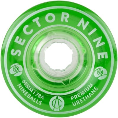 Sector 9 65mm Nineball Longboard Wheels - green (78a) - view large