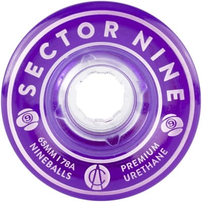 Sector 9 65mm Nineball Longboard Wheels - purple (78a) - view large