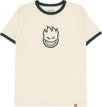 Spitfire Bighead Mid Ringer T-Shirt - natural/forest green-green