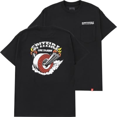 Spitfire Burnout Pocket T-Shirt - black - view large