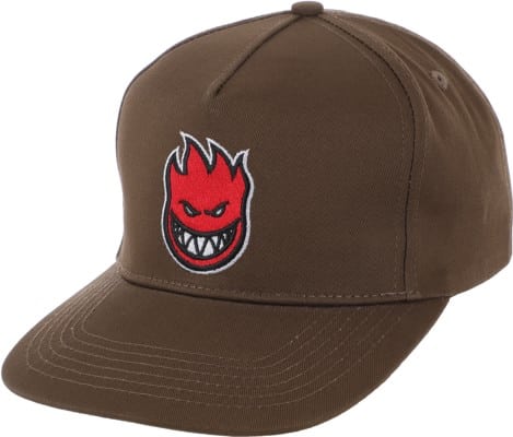 Spitfire Bighead Fill Snapback Hat - brown/red-white - view large