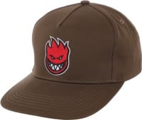 Spitfire Bighead Fill Snapback Hat - brown/red-white