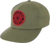 Spitfire Classic '87 Swirl Patch Snapback Hat - olive/red/black