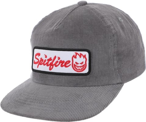 Spitfire Courier Patch Snapback Hat - charcoal/white - view large