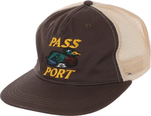 Passport Fast Duck Trucker Hat - bark/cream - view large