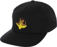 Krooked Fire Bird Snapback Hat - black