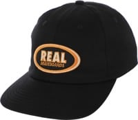 Real Oval Snapback Hat - black/cream/orange