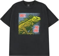 Obey No One Reptile T-Shirt - pigment true vintage black