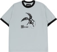 Welcome Scatter Ringer T-Shirt - mist/black