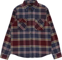 Brixton Bowery Flannel - mood indigo/port/saffron
