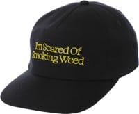 Jacuzzi Unlimited Scared Of Smoking Weed Snapback Hat - black