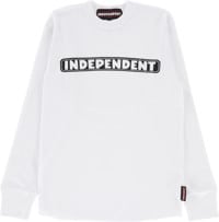 Independent Bar Logo Thermal L/S T-Shirt - white