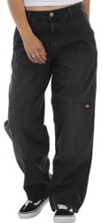 Dickies Women's Double Knee Jeans - black wash