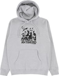 Anti-Hero Pigeon Intelligence Hoodie - grey heather/black