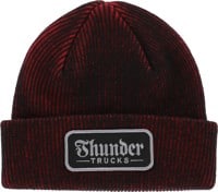 Thunder Script Patch Beanie - black/red/silver