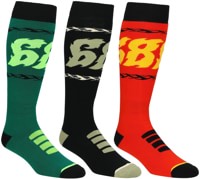 686 Flame 3-Pack Snowboard Socks - assorted