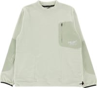 686 HUF Fleece Crewneck Crew Sweatshirt - (huf) green colorblock