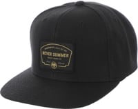 Never Summer NS Quality Goods Snapback Hat - black