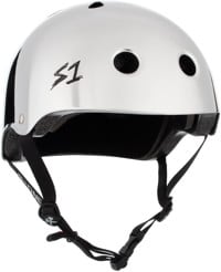 S-One Lifer Dual Certified Multi-Impact Skate Helmet - silver mirror gloss