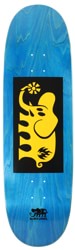 Black Label Elephant Block 9.5 Egg Skateboard Deck - blue