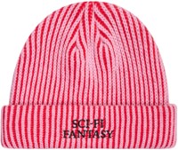 Sci-Fi Fantasy Logo Beanie - pink/dark red