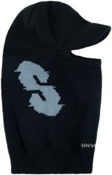 Souvenir Knit Visor Face Mask - black