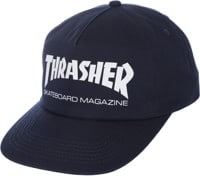Thrasher Skate Mag Snapback Hat - navy/white