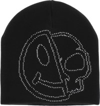 Erased 2 Face Skully Beanie - black