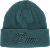 Dime Cursive Fold Beanie - teal