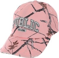 Public Collegiate Strapback Hat - pink camo