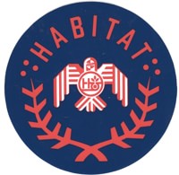 Habitat Raptor Wreath Sticker - blue