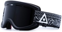 Ashbury Warlock Goggles + Bonus Lens - bandit/dark smoke lens + yellow lens
