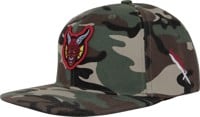 Santa Cruz Stranger Things Hellfire Club Snapback Hat - camo