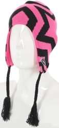 Corduroy Cosmos Earflap Beanie - pink