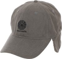 Autumn Washed Canvas Flap Cap Strapback Hat - pebble