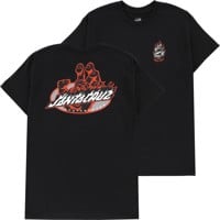 Santa Cruz Screaming Fire Oval T-Shirt - black