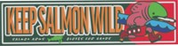 Salmon Arms Bumper Sticker - keep salmon wild (green)